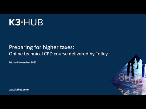 K3 Hub Tax Update: Preparing for higher taxes - YouTube