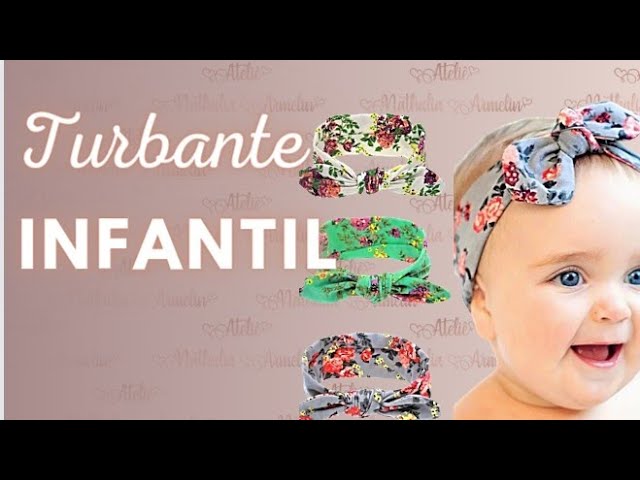 aprende hacer turbante para bebés en 2 estilos fácil y rápido