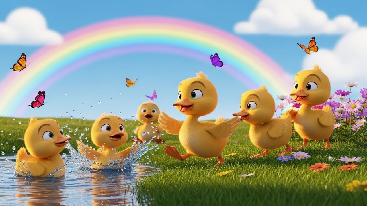 Five Little Ducks Counting Fun Sing-Along Kids Songs 🦆🎶📏 | Fun Nursery Rhymes & Counting Songs