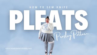 How to sew knife pleats