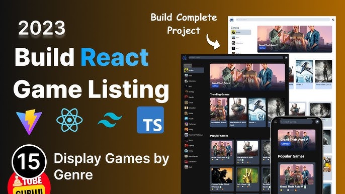 React JS Gaming Website Tutorial With RAWG Video Games API