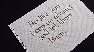 Simple Calligraphy Foundational Hand Calligraphy