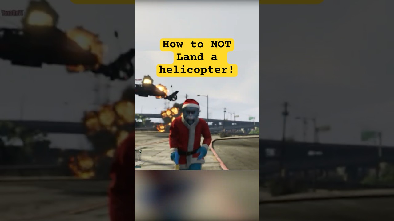 How to NOT land a HELICOPTER! #gta5 #shorts