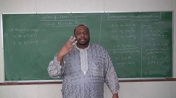 System of Linear Congruence - The Chinese Remainder Theorem