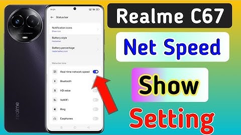 How to show network speed in realme c67 5g/Realme C67 phone me net speed kaise on kare