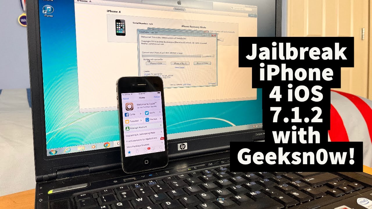 How To Jailbreak iPhone 4 iOS 7.1.2 Using GeekSn0w in 2023! YouTube