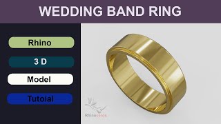 wedding band ring /rhino 3d/tutorial/download