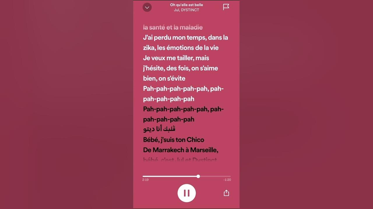 Oh Qu'elle Est Belle Parole www.youtube.com
