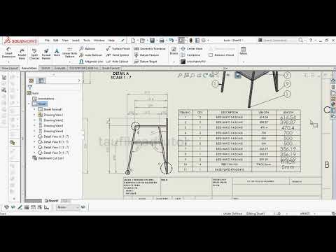 Video: Bagaimana cara membuka tabel desain di SolidWorks?