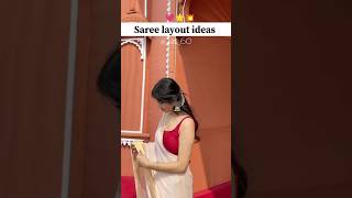 Simple Saree Layout Ideas at Home | Saree Flatlay for Instagram & YouTube 💗😊
