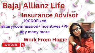 Bajaj Allianz Insurance Advisor work from home job, Insurance Advisor jobs, Work From Home, #job