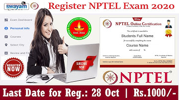 How to Register NPTEL Examination in Brief | Register NPTEL Jul-Dec 2021 Semester Exam | #NPTELExam