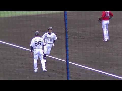 20160925　ウエスタンリーグ　バファローズ対カープ　Bs岩崎恭平第1号ホームラン