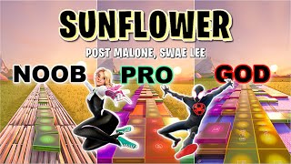 Post Malone, Swae Lee - Sunflower - Noob vs Pro vs God (Fortnite Music Blocks)