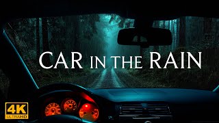 Car in the Rain - Heavy Rain & Thunderstorm from Inside Car - Relaxation & Sleep - 3 hours
