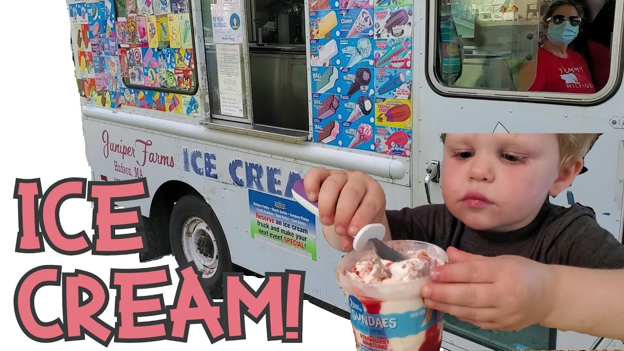 First Ice Cream Truck Ever!  Harrison gets to visit his first ice cream truck!