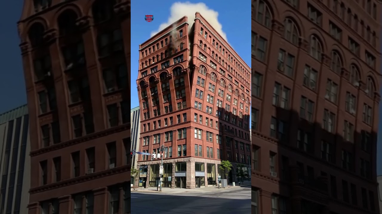 Historic Red-Brick Building COLLAPSES in Seconds 🧱💥| AI City Disaster Scene 