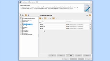 MagicDraw User Interface: Enumerations