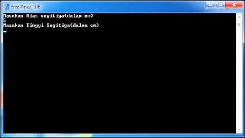 program luas segitiga + algoritma