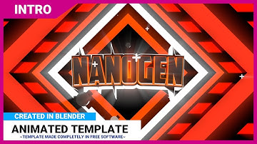 FREE Blender Only 2D cartoon Intro template #15 | Nanogen | 60fps
