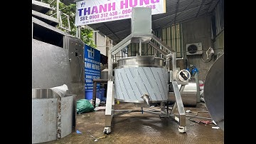 Nồi nấu cánh khuấy nghiêng đổ cao cấp. Nồi nấu có cánh khuấy nghiêng đổ 300l hiện đại năng suất cao