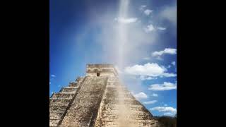 Man Runs Through Dust Devil at Kukulcán Pyramid
