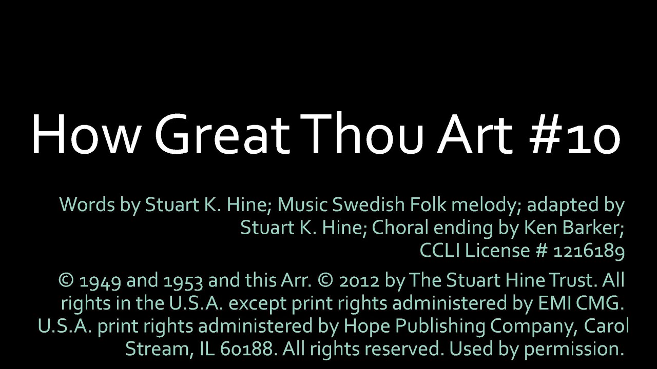 How Great Thou Art - Hope Publishing Company