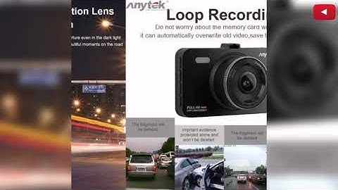Anytek A78  3" IPS Car Dvr Dash Cam 6G Lens Camcorder Wdr with G-Sensor
