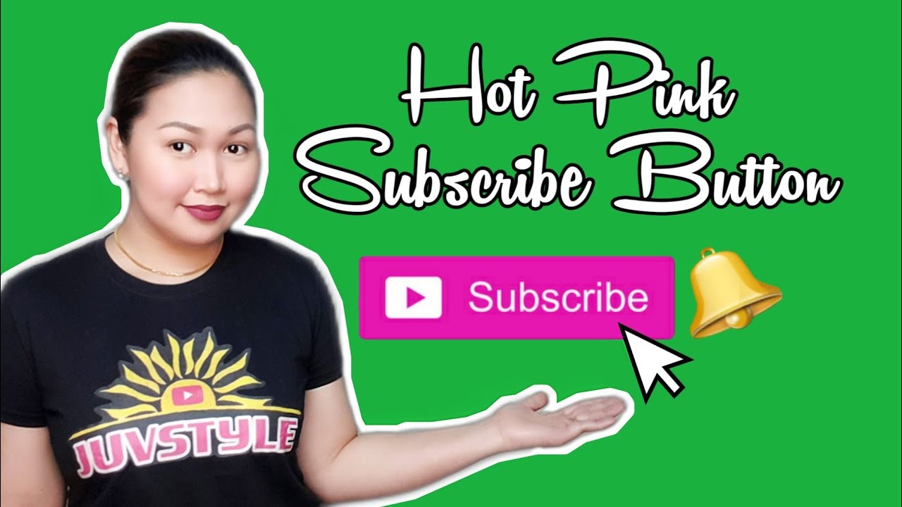 HOT PINK SUBSCRIBE BUTTON GREEN SCREEN FREE TO DOWNLOAD CREATED BY