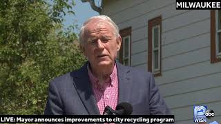 LIVE: Milwaukee mayor announces changes to city's recycling program
