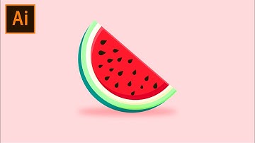 How to Create Watermelon Vector Illustration - Adobe Illustrator Tutorial