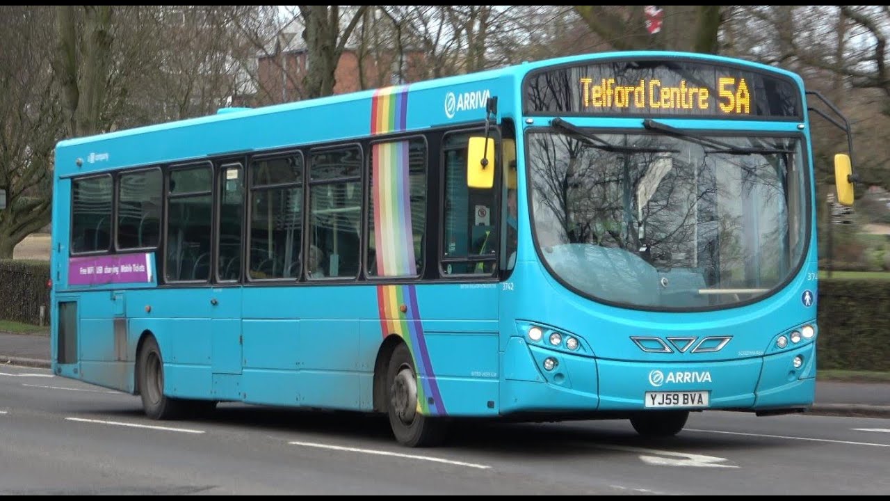 4K Arriva Midlands Bus Wright Pular 2 YJ59BVA 3742 On 5A To Telford 4k-arriva-midlands-bus-wright-pular-2-yj59bva-3742-on-5a-to-telford