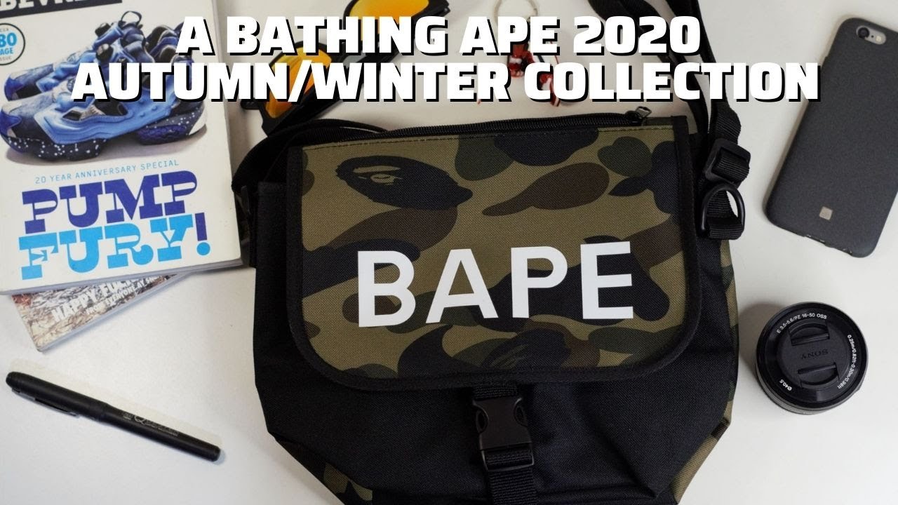 BAPE KIDS by A Bathing Ape Camo Black Shoulder Bag with MILO Pouch 2022 AW  