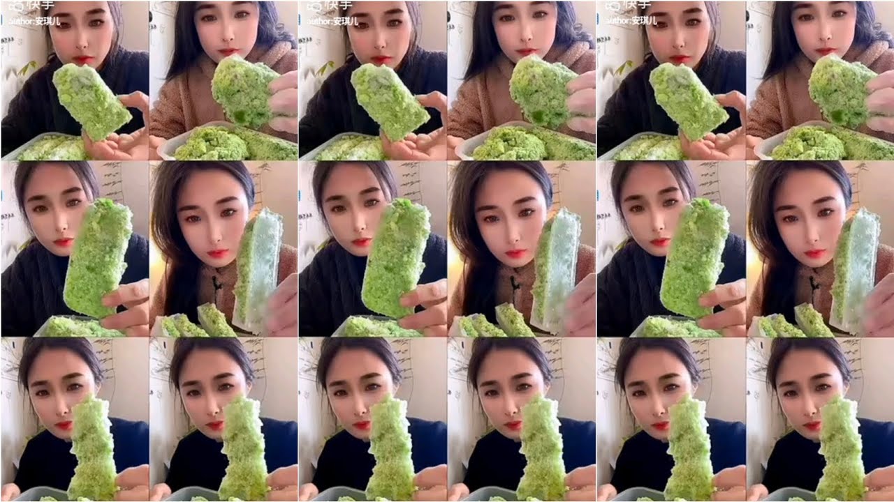 ||HER SUPER SOFT SQUEEZE FLUFFY MATCHA ICE EATING ONLY BITES||