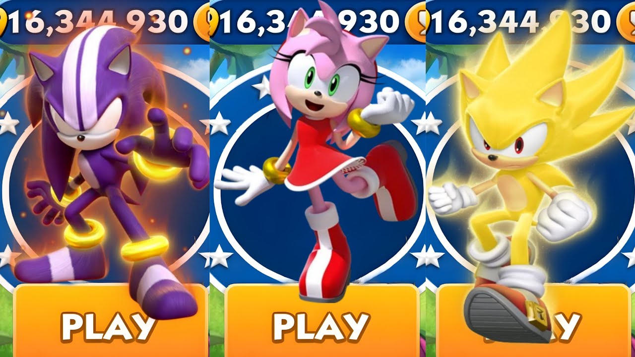 Sonic Dash - Darkspine vs amy vs Classic Super - All Characters ...