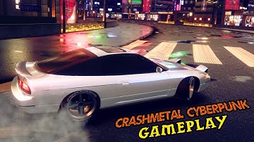 CrashMetal - Cyberpunk Gameplay | Arcade Drifting | PC Steam 4K