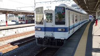 【8579F1983年・11201F1984年 奇跡の同時発車】東武8000系8579F 東武小泉線各駅停車西小泉行き 館林駅発車