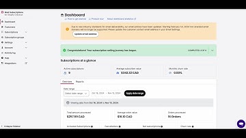 Create a Standard Subscription with Bold Subscriptions