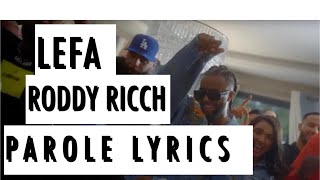 Lefa - Roddy Ricch (Parole/lyrics)