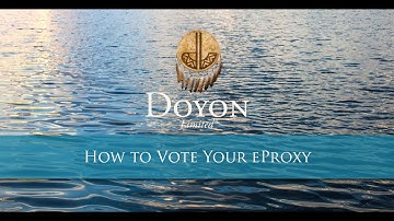 Doyon eProxy Voting Tutorial