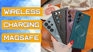 Wireless Charging Magsafe Case Samsung Galaxy S23 S22 S21 S20 Plus Ultra FE Plus Note 10 20 Soft Mag screenshot 5