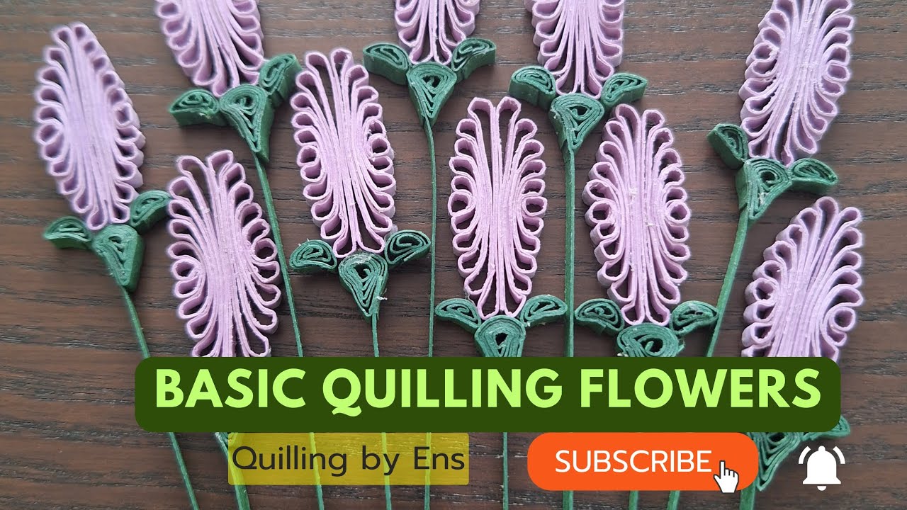 Basic Quilling Flowers Using Comb #diy #quillingart #quilling #art #papercraft #paperart