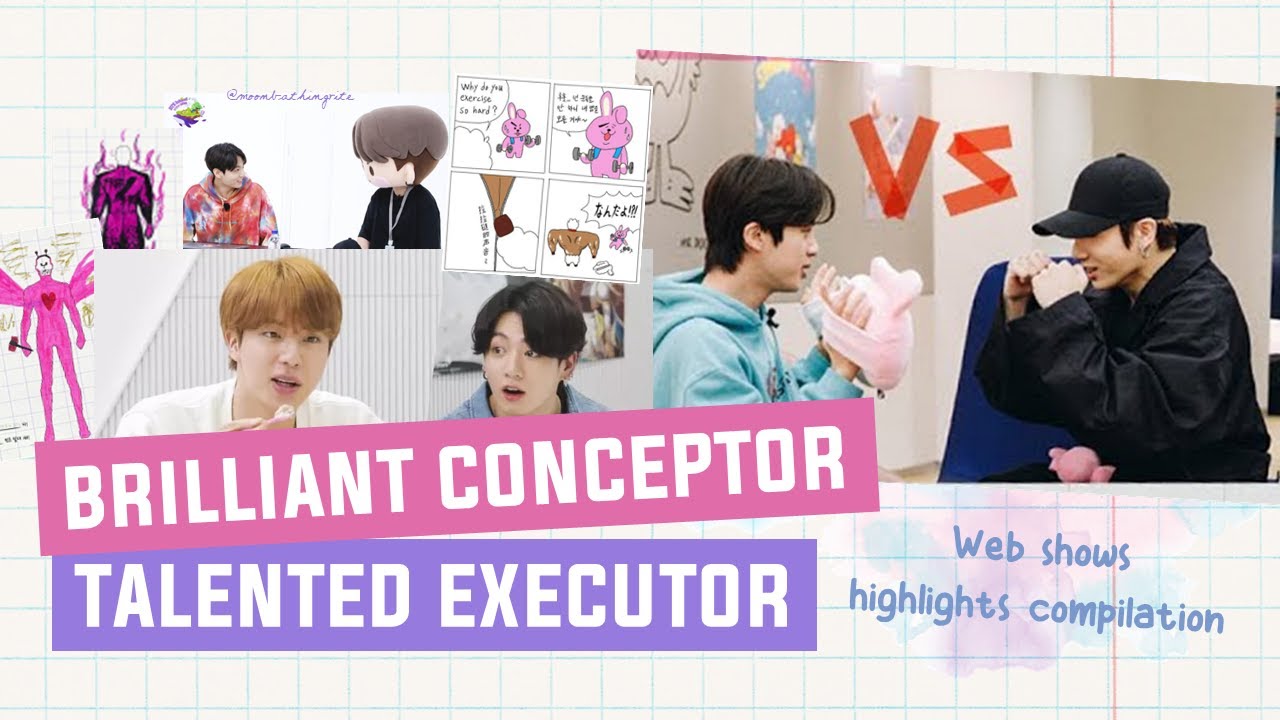 Jinkook creating things 🖌️🌈 (web shows compilation)