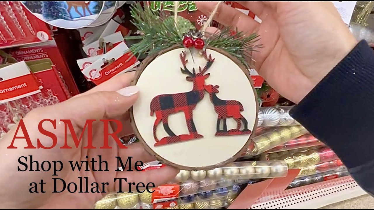 【ASMR】Shop with Me at Dollar Tree | Christmas items🎄 | No Talking