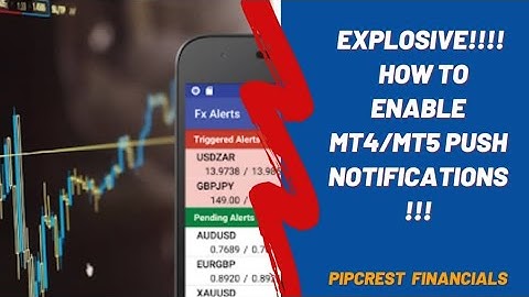#Forex How to enable Mt4/Mt5 Push Notification to get alert from Metatrader PC to Mobile Phone 2023