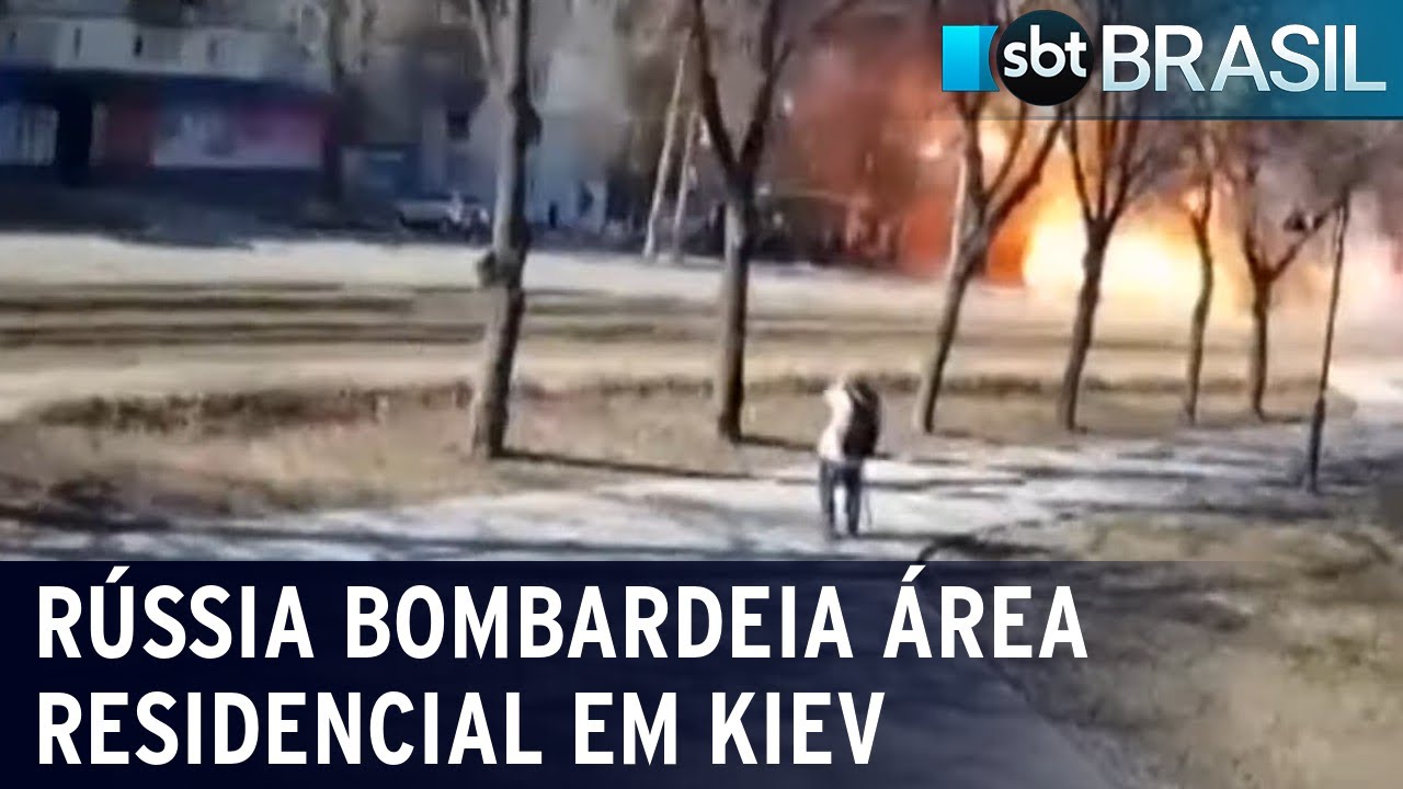 Guerra na Ucrânia: Rússia faz ataque em área residencial de Kiev | SBT Brasil (14/03/22)