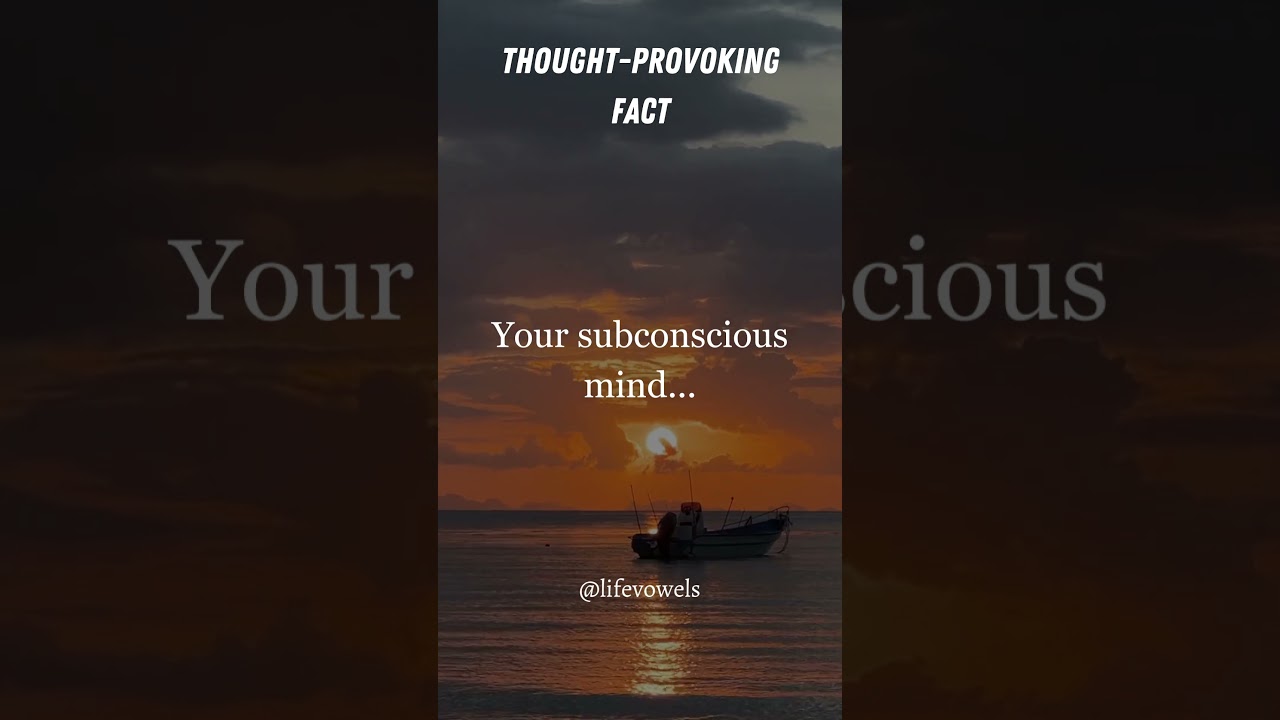 Thought-provoking Fact❓😱 "Your subconscious... 