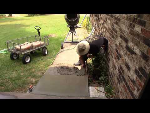 How to Make a Concrete Wheelchair Ramp with Quikrete Sakrete and Kobalt Electric Mixer