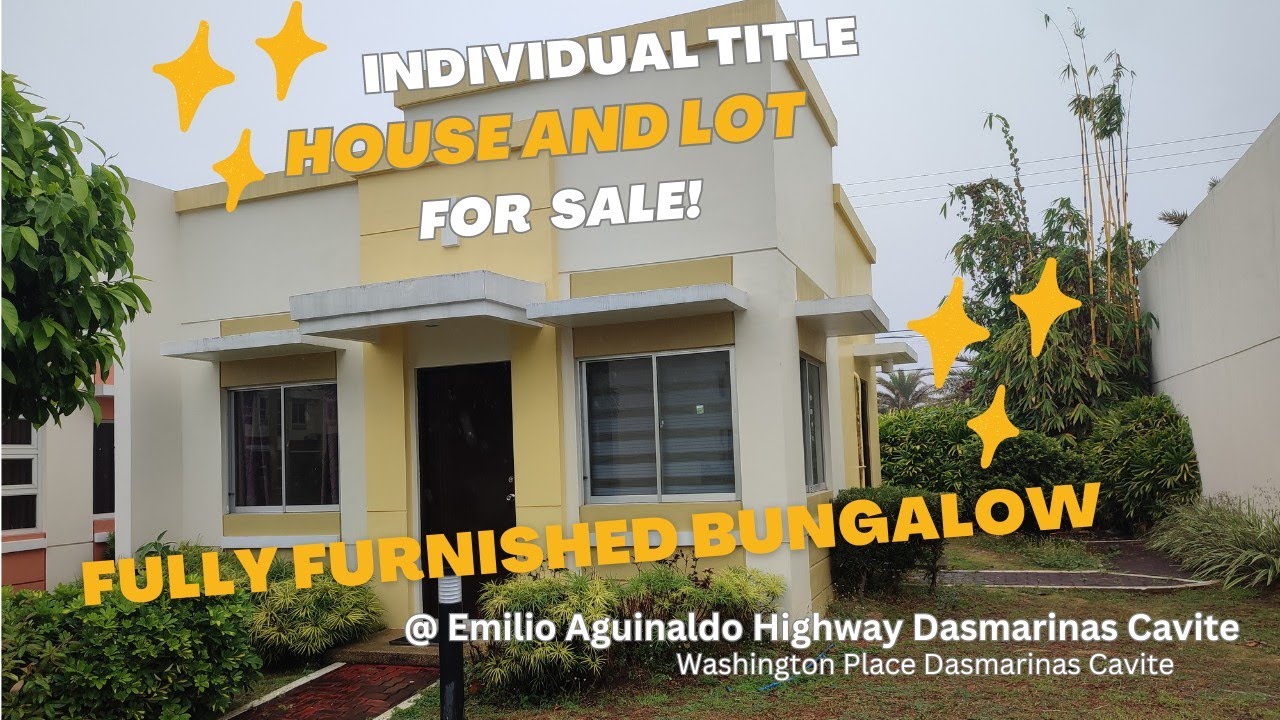 Fully Furnished Bungalow House and Lot For Sale Washington Place