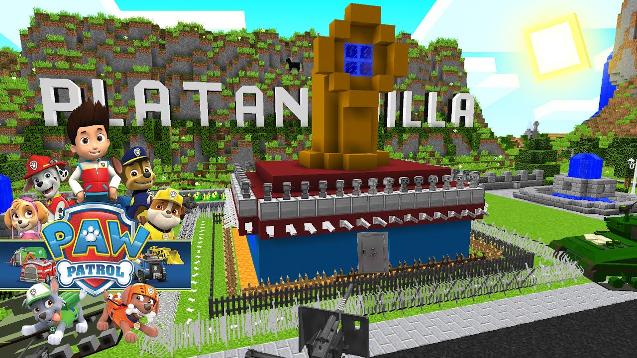 HACEMOS LA CASA MÁS SEGURA DE LA PAW PATROL EN MINECRAFT 😱